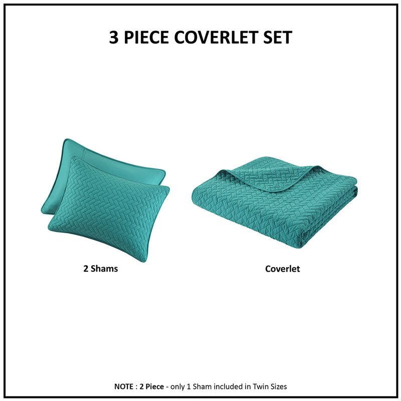 Queen 3 Piece Luxurious Oversized Quilt Set