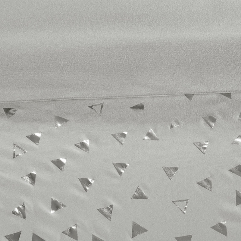 Metallic Triangle Print Comforter Set for Twin & Twin XL Beds, Lightweight & Stylish Geometric Pattern Bedding Set | Twin & Twin