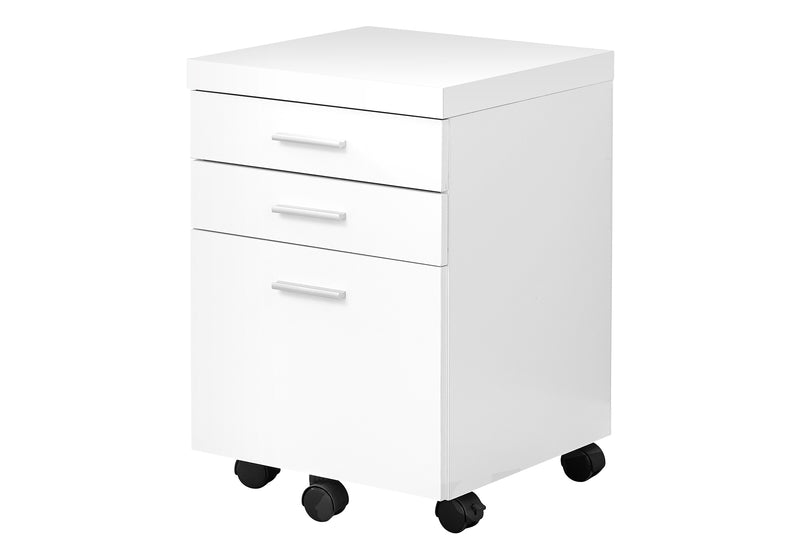 Contemporary White Mobile File Cabinet with Printer Stand 3-Drawer Office Furniture Laminate filing cabinet