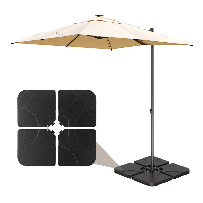 VECELO 9.8Ft Offset Patio Umbrella Offset Hanging Cantilever Patio Outdoor Market Umbrella Upf50+ Uv Protection