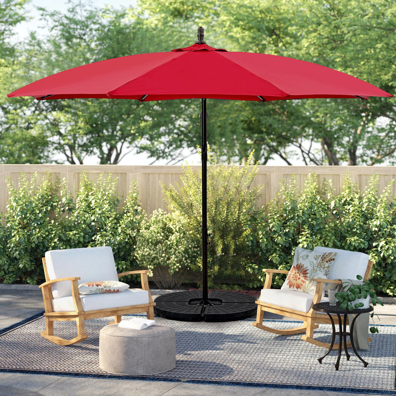 VECELO 9.8Ft Offset Patio Umbrella Offset Hanging Cantilever Patio Outdoor Market Umbrella Upf50+ Uv Protection