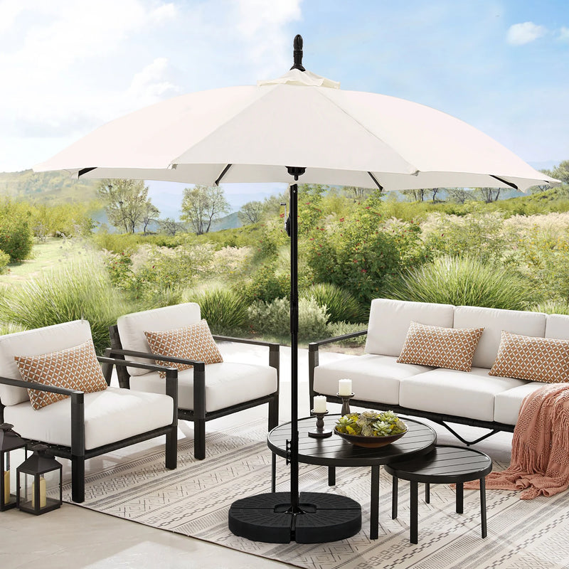 VECELO 9.8Ft Offset Patio Umbrella Offset Hanging Cantilever Patio Outdoor Market Umbrella Upf50+ Uv Protection