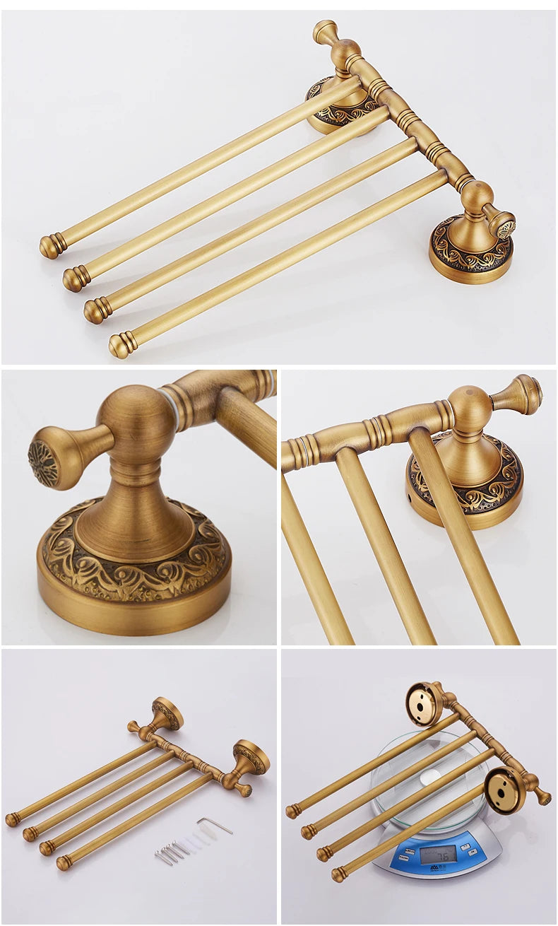 Bathroom Accessories Antique Bronze Towel Shelf Toilet Paper Holder Soap Holder Towel Rack Tumble Holder Antique Bronze ELF4001