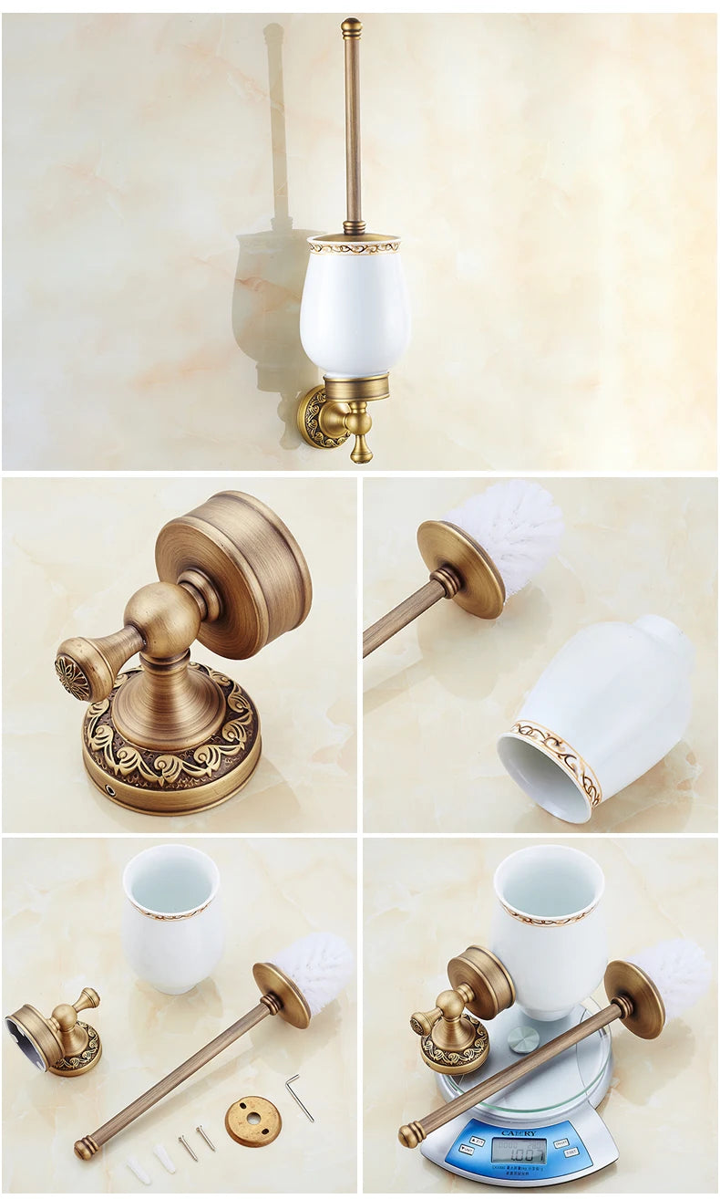 Bathroom Accessories Antique Bronze Towel Shelf Toilet Paper Holder Soap Holder Towel Rack Tumble Holder Antique Bronze ELF4001