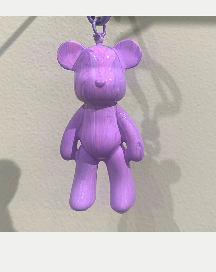 Fluid Bear Handmade DIY Keychain Fluid Rabbit Dragon Violent Bear Key Chain Small Pendant Mother's Day Event Gift