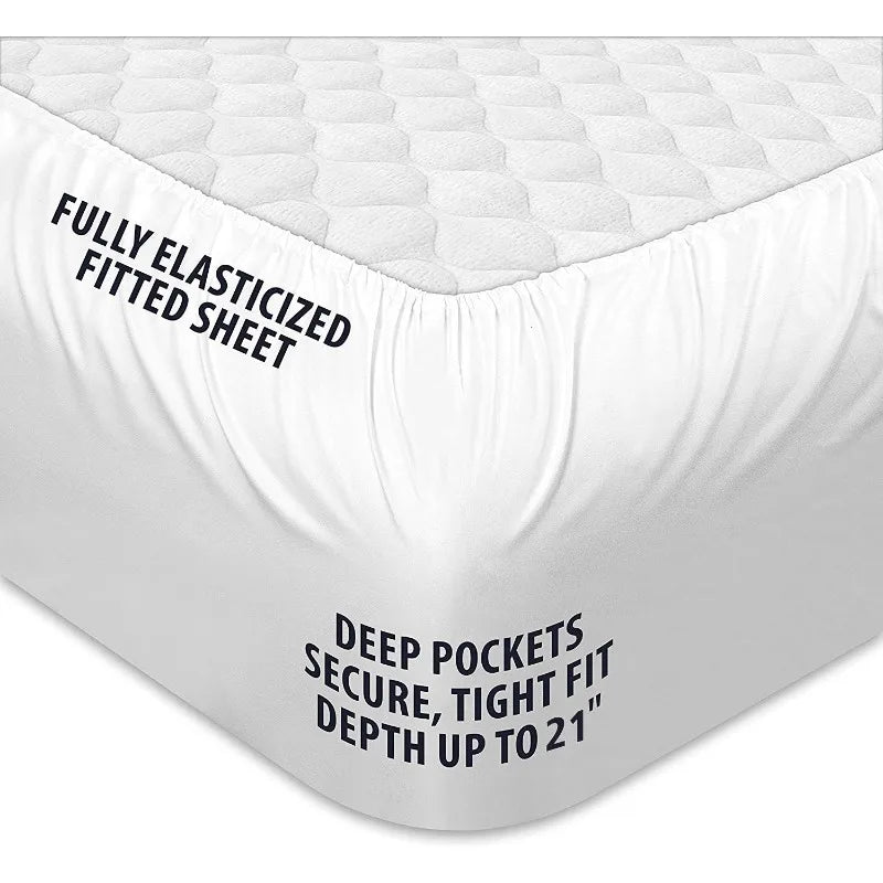 California King Mattress Topper, Extra Thick Pillowtop, Cooling Plush Mattress Pad Cover Cotton Top Bed Topper Protector w