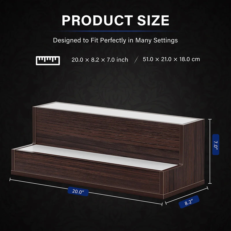 LED Lighted Liquor Shelves Wooden Bottle Display Shelf with App Remote Control For Home Bar Pub Restaurants Party Supplies