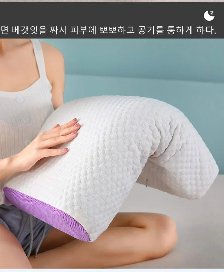 Pectin Pillow Breathable Air Layer TPE Pillow Washable with Water, Zero Pressure Cervical Neck Pillow Latex Adult Single Pillow