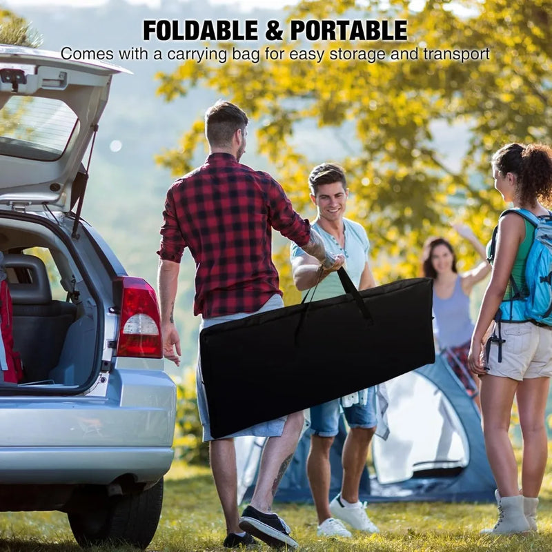 Portable Bar Table with Multi-Color LED Lights, Pop Up Folding Mobile Bar Bartender Table Podium Table for Events
