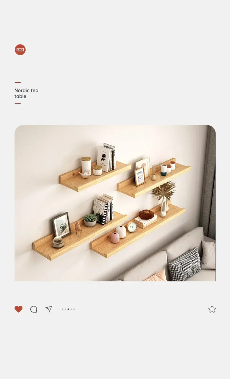 Wood Display Stand Wall-mounted Doll Display Stand Bathroom Floating Shelves Organizer Creative Bookshelf Living Room Decoration