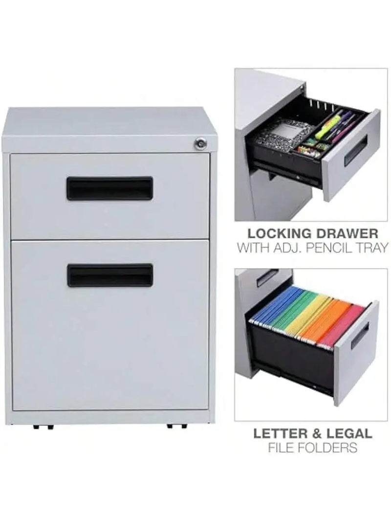 Alera ALEPABFLG 2-Drawers Box File Legal Letter Left or Right 14.96 in. x 19.29 in. x 21.65 in. Pedestal File Drawer - L