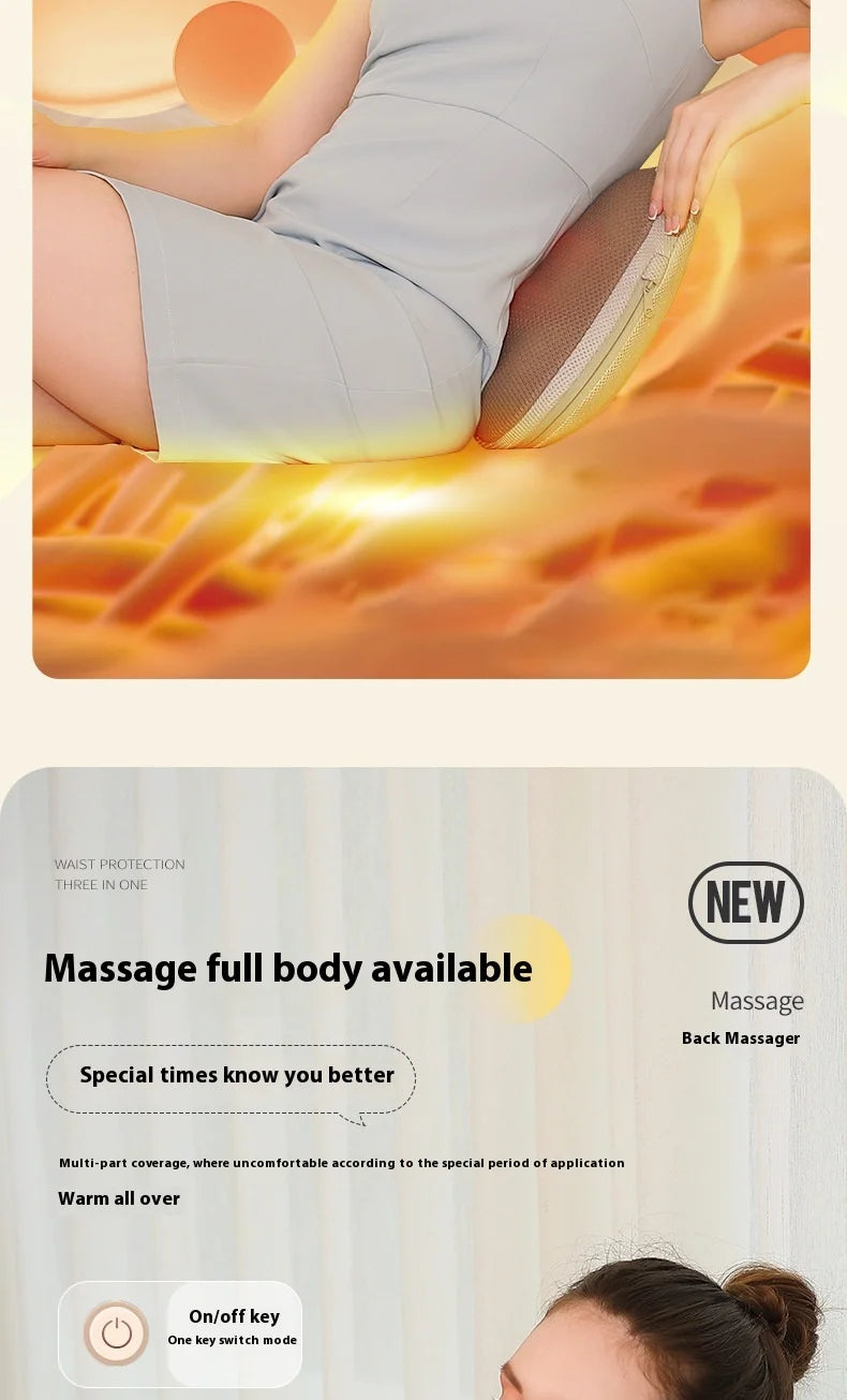 Hot Cervical Vertebra Massager Neck And Shoulder Waist And Back Legs Massage Pillow Car And Home Use Multi Functional Electric