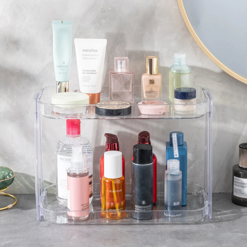 1pc Versatile Cosmetic Organizer - Transparent, Multi-Layer Storage For Makeup & Skincare, Perfect For Bathroom & Bedroom