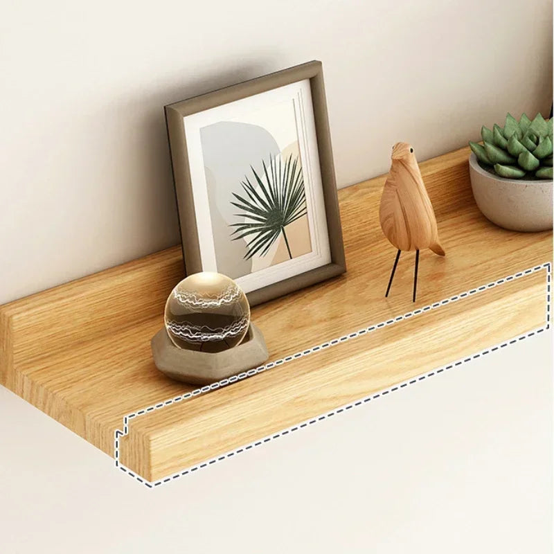 Wood Display Stand Wall-mounted Doll Display Stand Bathroom Floating Shelves Organizer Creative Bookshelf Living Room Decoration