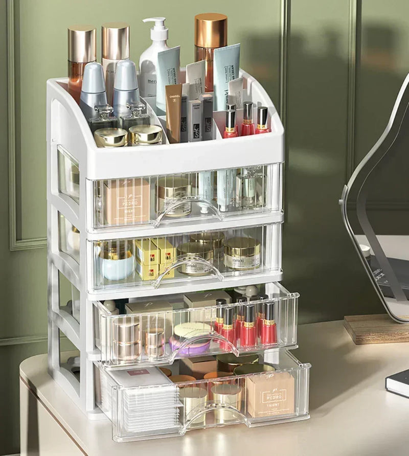 2025 Drawer style Storage Box Transparent Jewelry and Skincare Storage Box Large Capacity Desktop Items Dustproof
