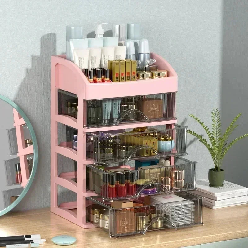 2025 Drawer style Storage Box Transparent Jewelry and Skincare Storage Box Large Capacity Desktop Items Dustproof