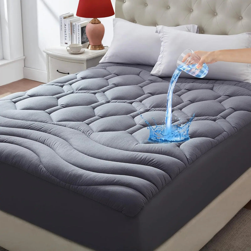 King Size Mattress Pad Waterproof Cooling Mattress Topper King 78"x80" Noiseless Urine Proof Mattress Protector Cover Deep