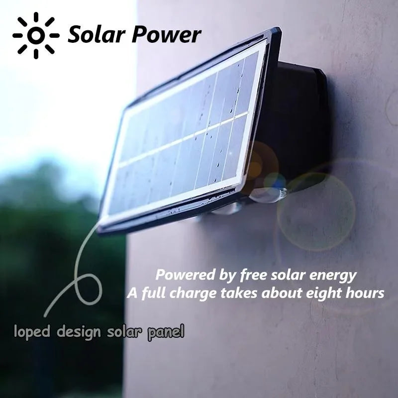 Solar LED Spotlight Outdoor Waterproof Upper Lower Lighting Porch Lights Solar Powered Streetlight for Balcony Courtyard Garden