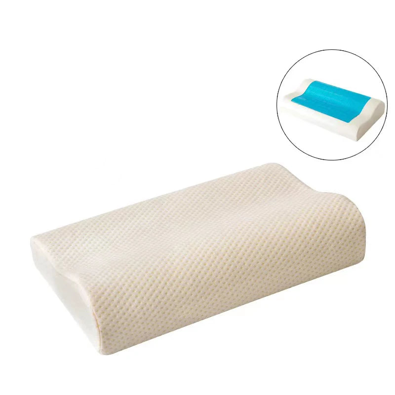 Gel Pillow Orthopedic Memory Foam Pillow 60x40cm Soft Summer Ice-cool Slow Rebound Sleep BedPillow With Pillowcase Health Care