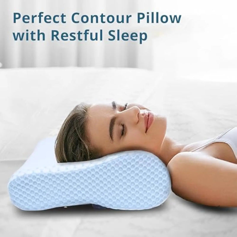 Memory Foam Pillows Neck Pillow for Pain Relief, Ergonomic Cervical Pillow Neck Shoulder Support Bed Pillow for Side Back Stoma