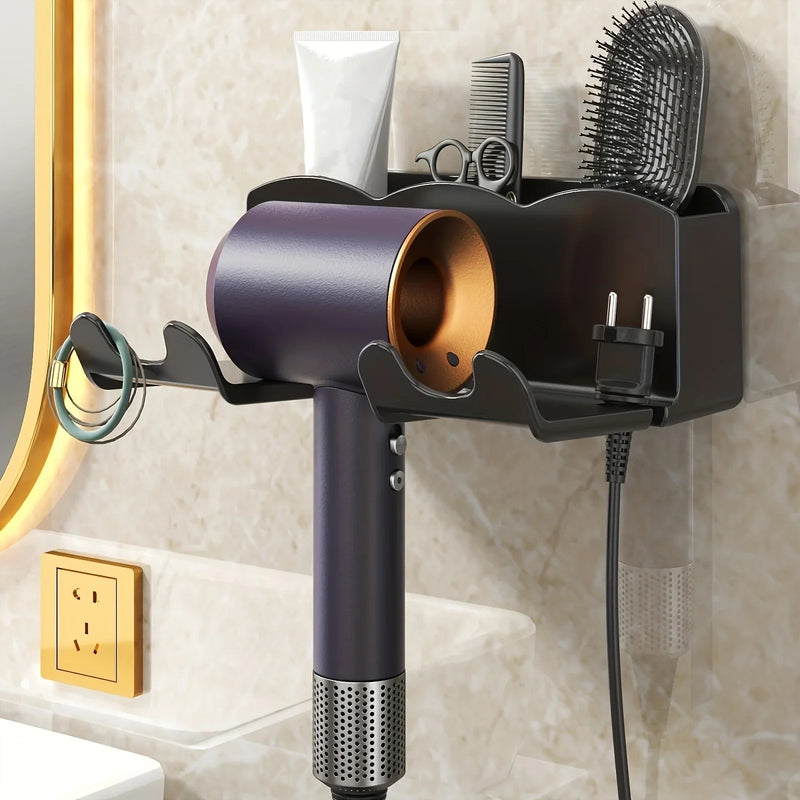 Hair Dryer Storage Rack, Wall-Mounted Bathroom. Closet organizer Bathroom acceseries Shower caddy organizer Ecoco Hair dryer