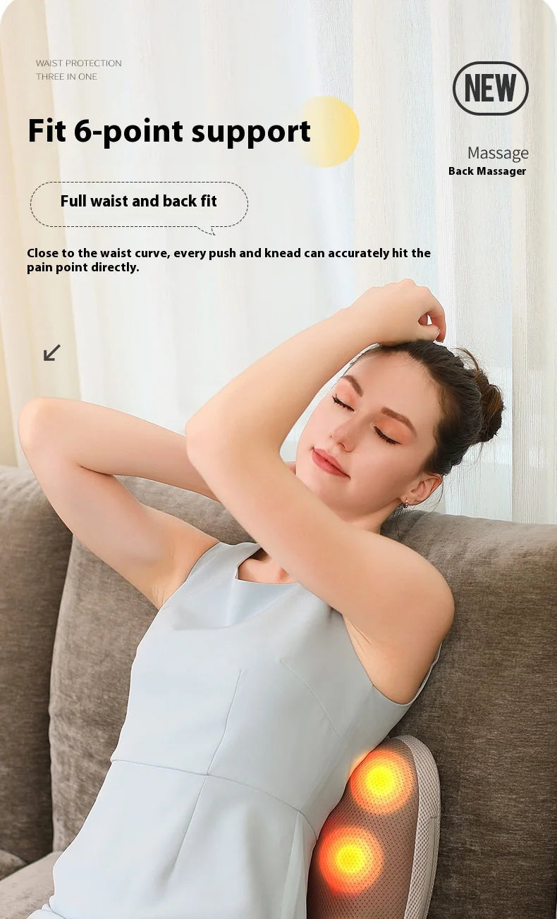 Hot Cervical Vertebra Massager Neck And Shoulder Waist And Back Legs Massage Pillow Car And Home Use Multi Functional Electric