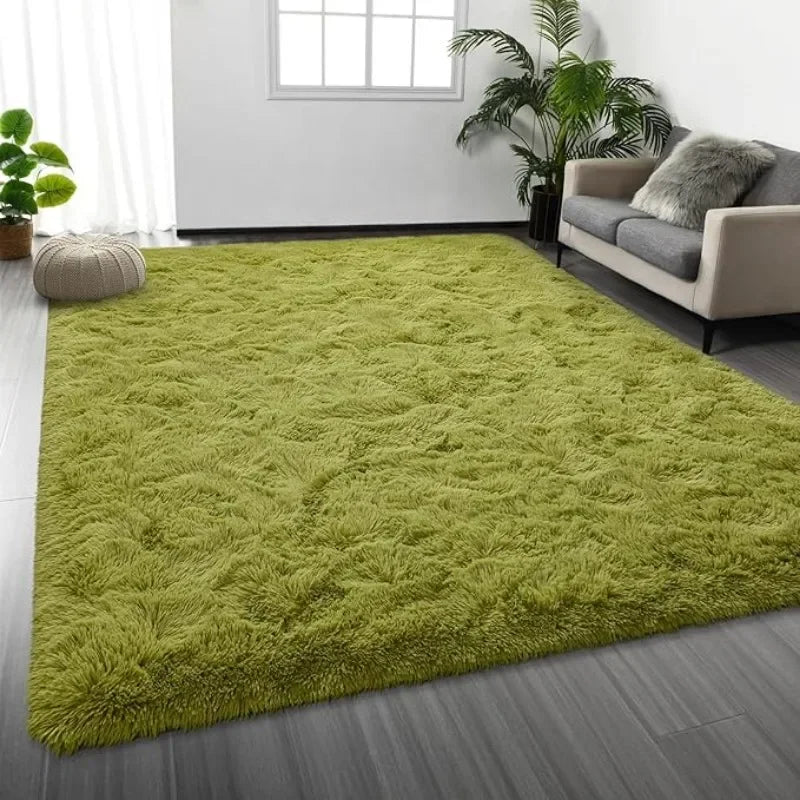 Large Shag Area Rugs 6 x 9, Tie-Dyed Plush Fuzzy Rugs for Living Room, Ultra Soft Fluffy Furry Rugs for Bedroom