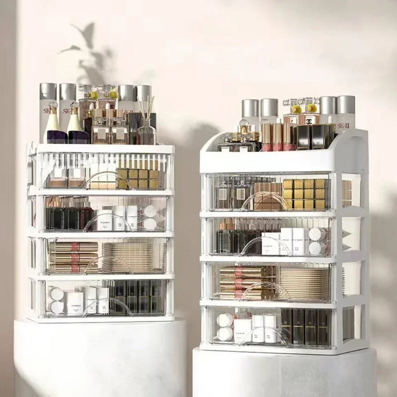 2025 Drawer style Storage Box Transparent Jewelry and Skincare Storage Box Large Capacity Desktop Items Dustproof