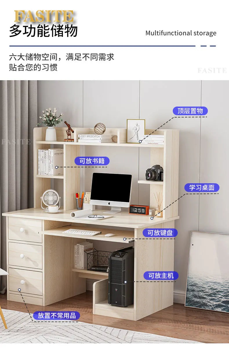Computer Desks, Student Home Desks, Bookshelf Tables, Simple Rental Rooms, Bedroom Writing Desks