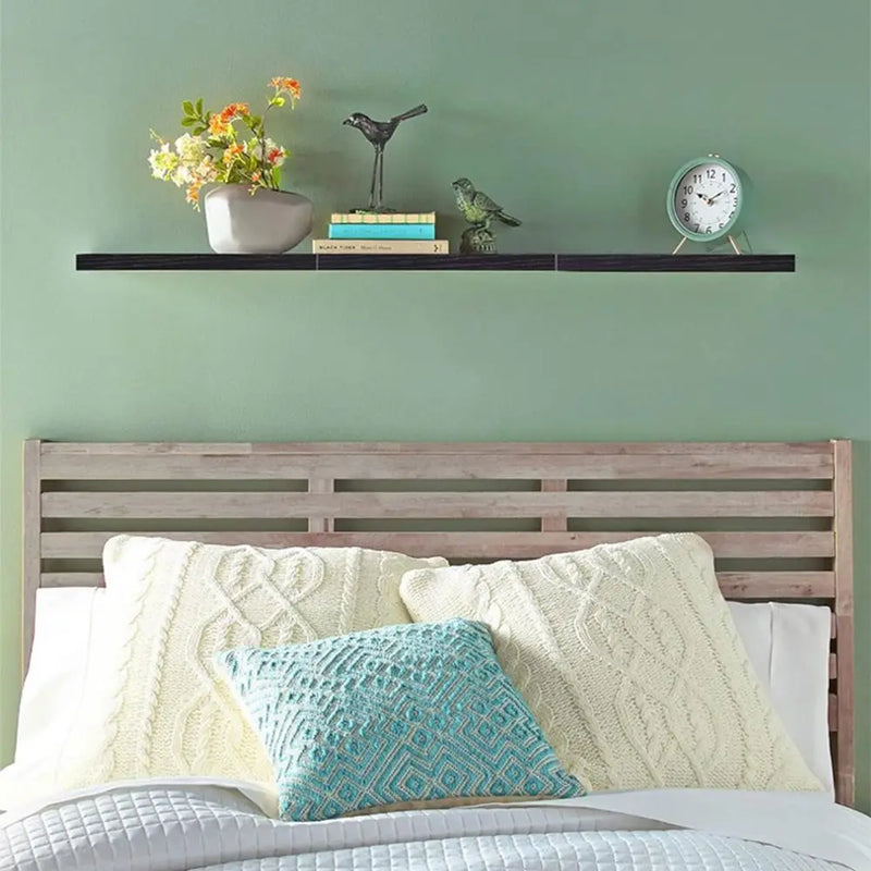 Wooden Hanging Storage Rack Durable Wall Mounted Hanging Wall Shelves Sturdy Invisible Brackets Floating Shelves