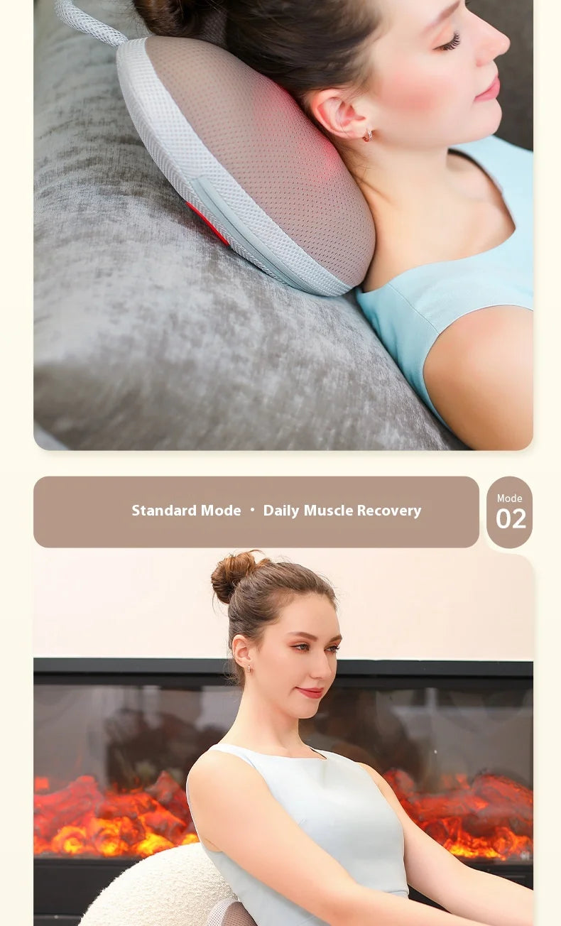 Hot Cervical Vertebra Massager Neck And Shoulder Waist And Back Legs Massage Pillow Car And Home Use Multi Functional Electric