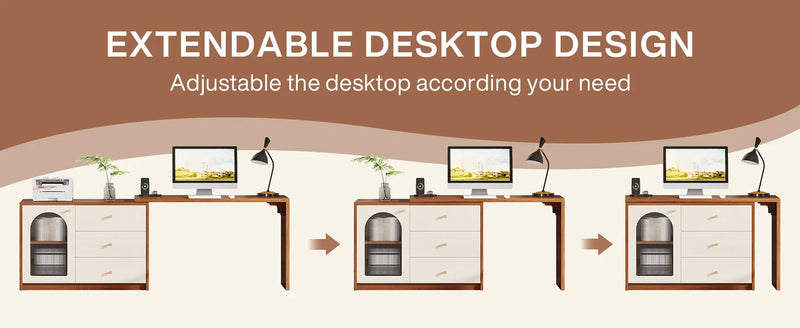 Tribesigns L Shaped Computer Desk with Drawers, Modern Corner Home Office Desk with Reversible Storage Cabinet, Long Study Desk