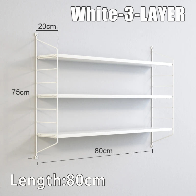 Wall Mounted Shelves Iron art Wood Hanging Book Shelf For Living Room Bedroom Storage Basket Wall Decoration Rack Doll Organizer