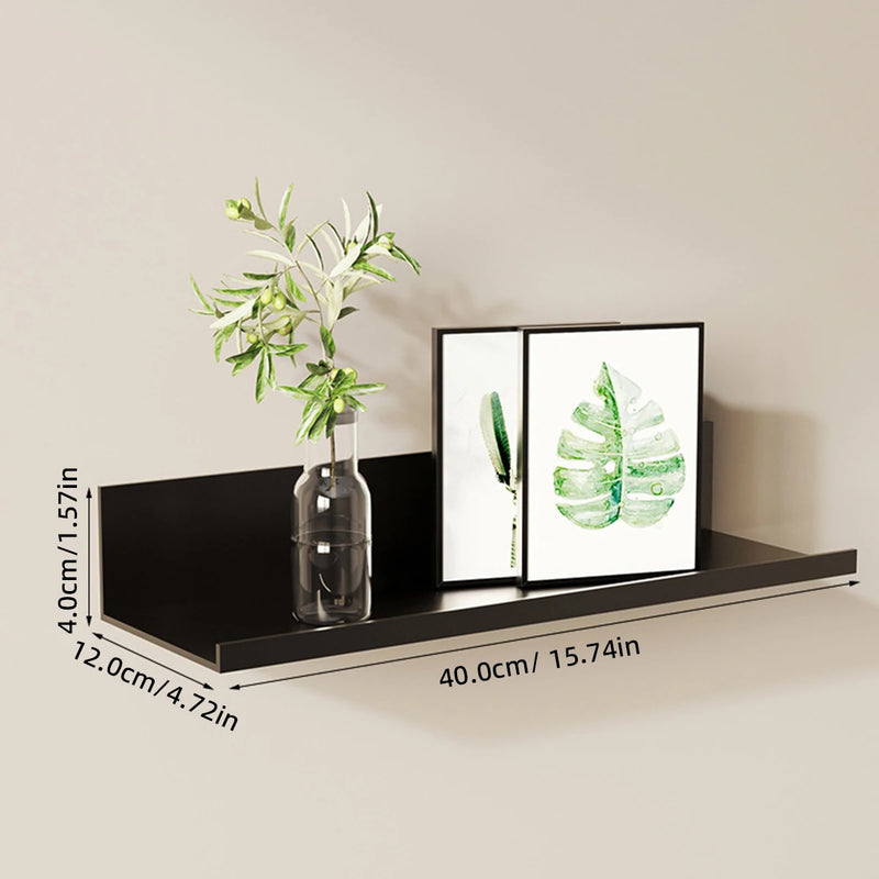 Brushed Black White Bathroom Storage Rack 30-50cm Modern Bathroom Shelves Kitchen Wall Shelf Home Accessories