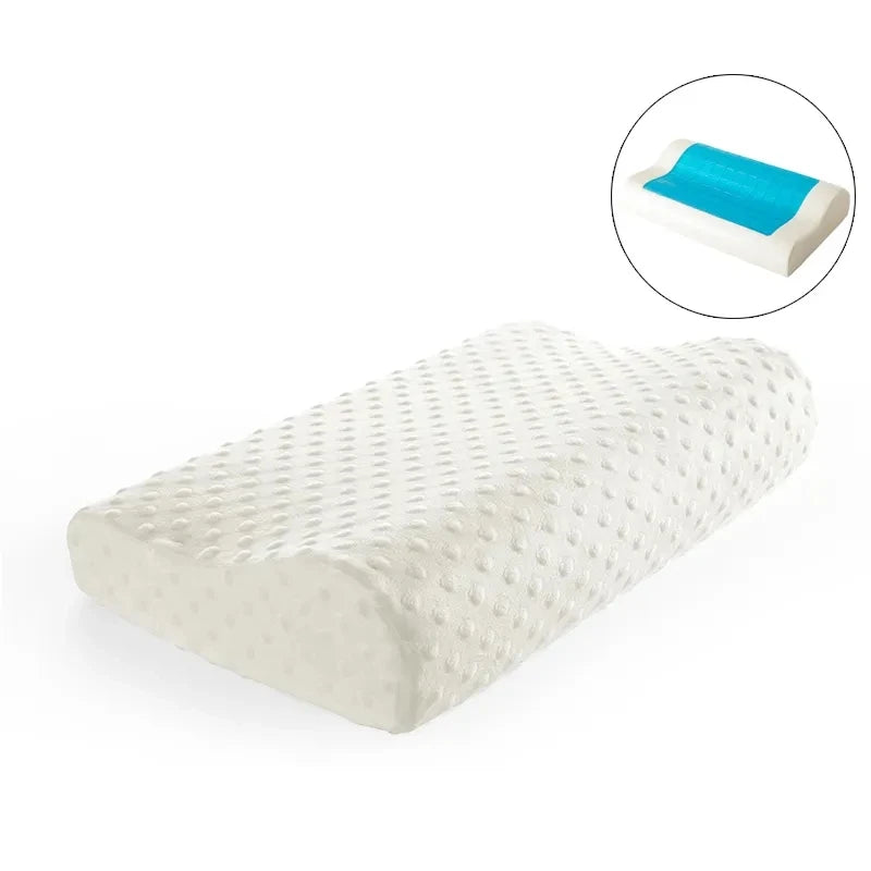 Gel Pillow Orthopedic Memory Foam Pillow 60x40cm Soft Summer Ice-cool Slow Rebound Sleep BedPillow With Pillowcase Health Care