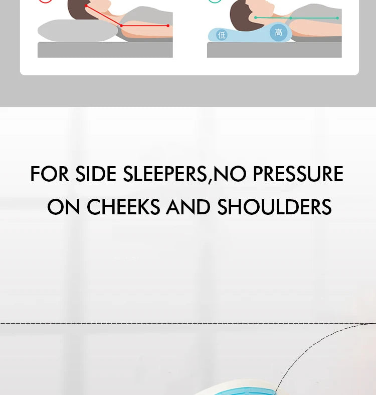 Gel Pillow Orthopedic Memory Foam Pillow 60x40cm Soft Summer Ice-cool Slow Rebound Sleep BedPillow With Pillowcase Health Care