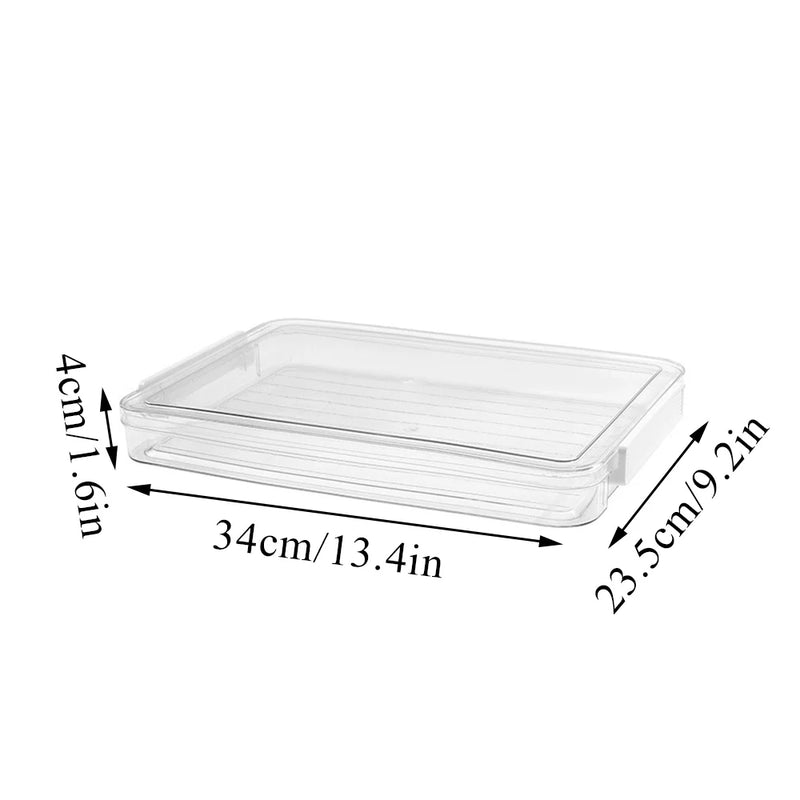 Desktop File Storage Box A4 Document Organizer Case With Lid Stackable Stationery Storage Box Cabinet Desk Clear Container