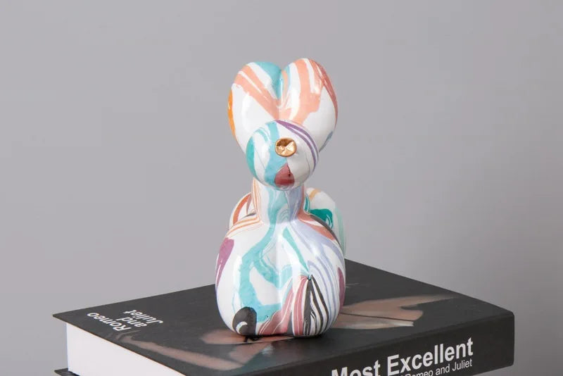 Nordic Exquisite dog Statue Living Room Office Sculpture Home Ornaments Accessories Desktop Decoration 