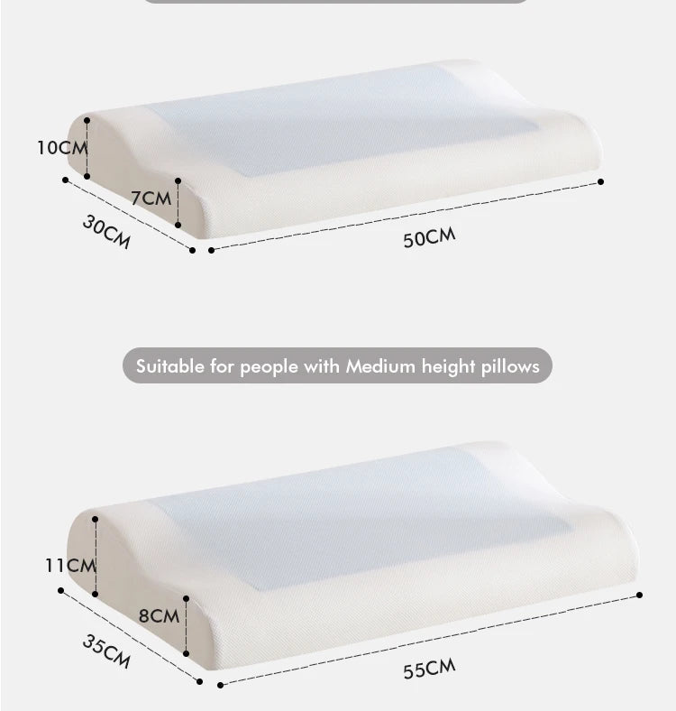 Gel Pillow Orthopedic Memory Foam Pillow 60x40cm Soft Summer Ice-cool Slow Rebound Sleep BedPillow With Pillowcase Health Care