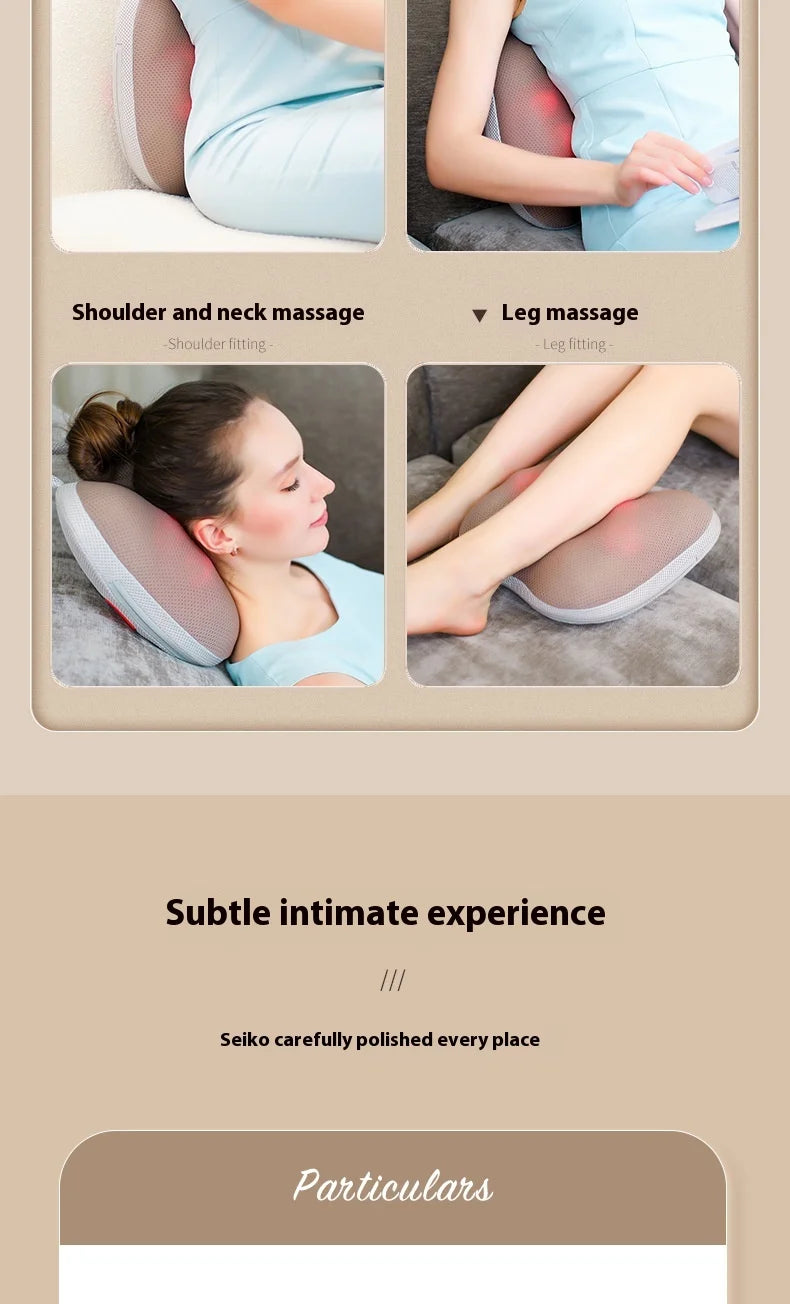 Hot Cervical Vertebra Massager Neck And Shoulder Waist And Back Legs Massage Pillow Car And Home Use Multi Functional Electric
