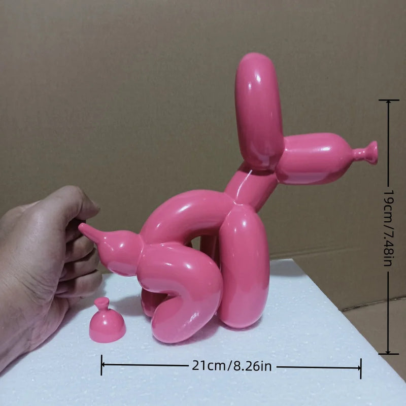Resin balloon poop dog sculpture decoration Creative living room bedroom wine cabinet cartoon animal simple modern decorative so