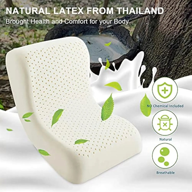 bed pillows & positioners Natural Latex Pillow, Pillow for Neck Pain ,High Elasticity & Breathable Cervical Pillow for Back,Fas