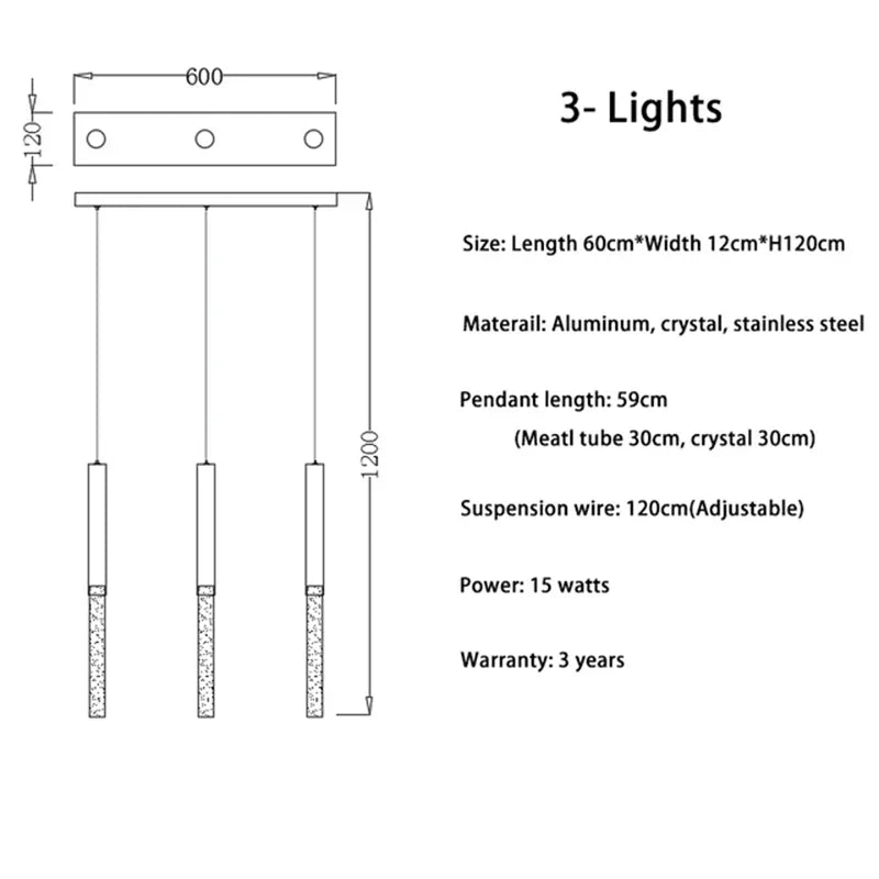 Nordic Minimalist Indoor Pendant Light Fixture Modern Ceiling Crystal Led Chandelier Long Hanging Lamp for Staircase Living Room