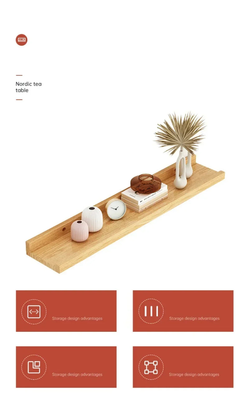 Wood Display Stand Wall-mounted Doll Display Stand Bathroom Floating Shelves Organizer Creative Bookshelf Living Room Decoration