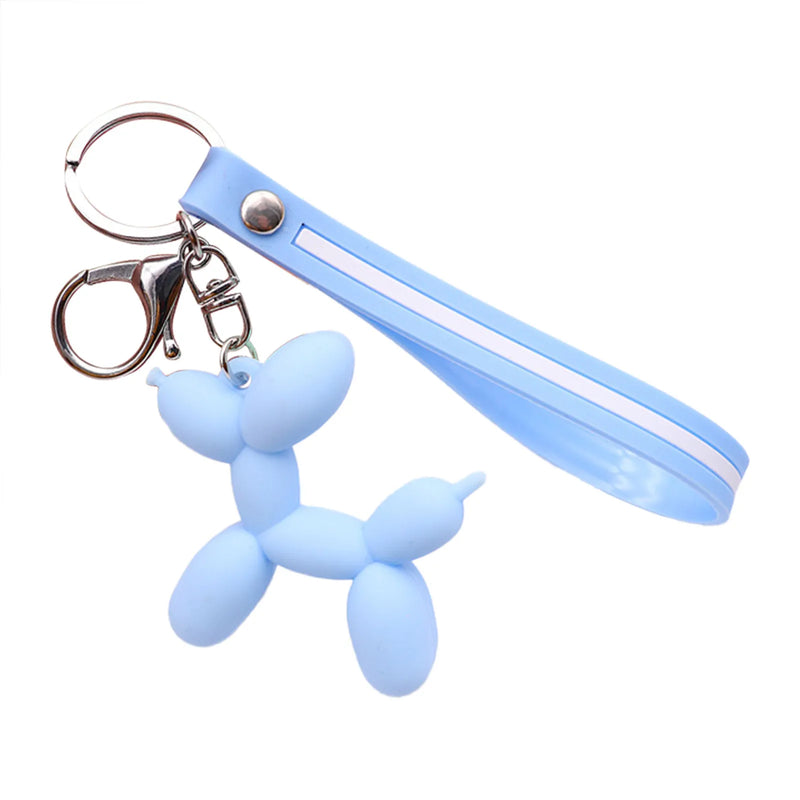 Cute Bag Purse Ornaments Creative Balloon Dog Cute Dog Keychain Custom Pvc Cartoon Keyring 3d Soft Silicone Key Chain брелки