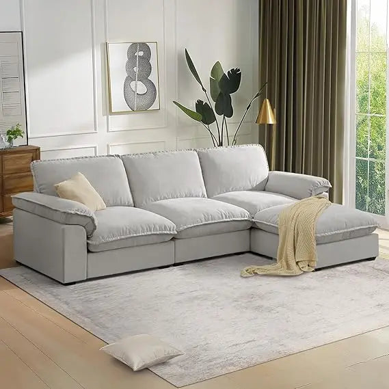 Modular Sectional Sofa Deep Seat Cloud Couch with Reversible Chaise L Shaped Couch