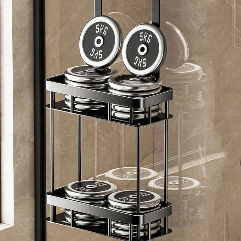 Bathroom Storage Rack Over The Door Shower Caddy Bathroom Hanging Shelf Double Layer Shower Shelf Bathroom Caddy Organizer