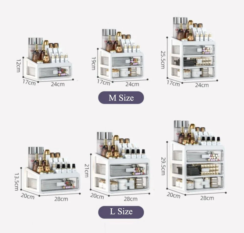 Multi-functional Makeup Organizer Cosmetic Storage Makeup Skincare, Desk or Office organization