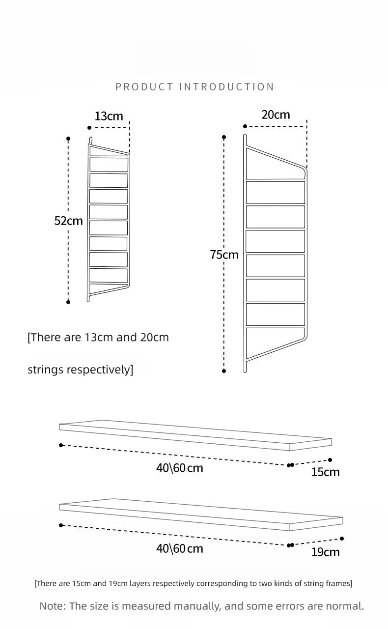 Wall Mounted Shelves Iron art Wood Hanging Book Shelf For Living Room Bedroom Storage Basket Wall Decoration Rack Doll Organizer
