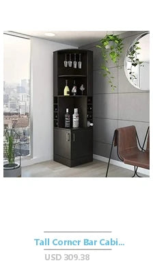 Rustic Kitchen Bar Cabinet Tall Liquor Storage Hutch Buffet Sideboard Wine Organizer 72" Power Outlet Wood Pantry Shelf